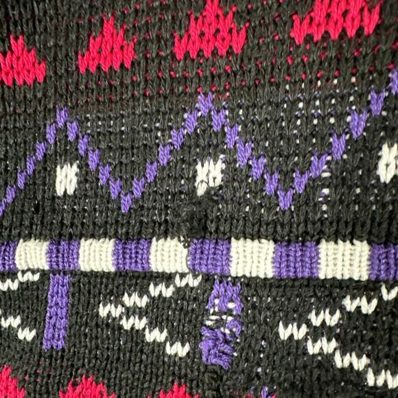 Vtg In Resource By Doris Skis Sweater Womens M Multicolor Fair Isle Halloween - Picture 5 of 14